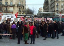 Tour triangle : manifestation du 18 janv. 2014